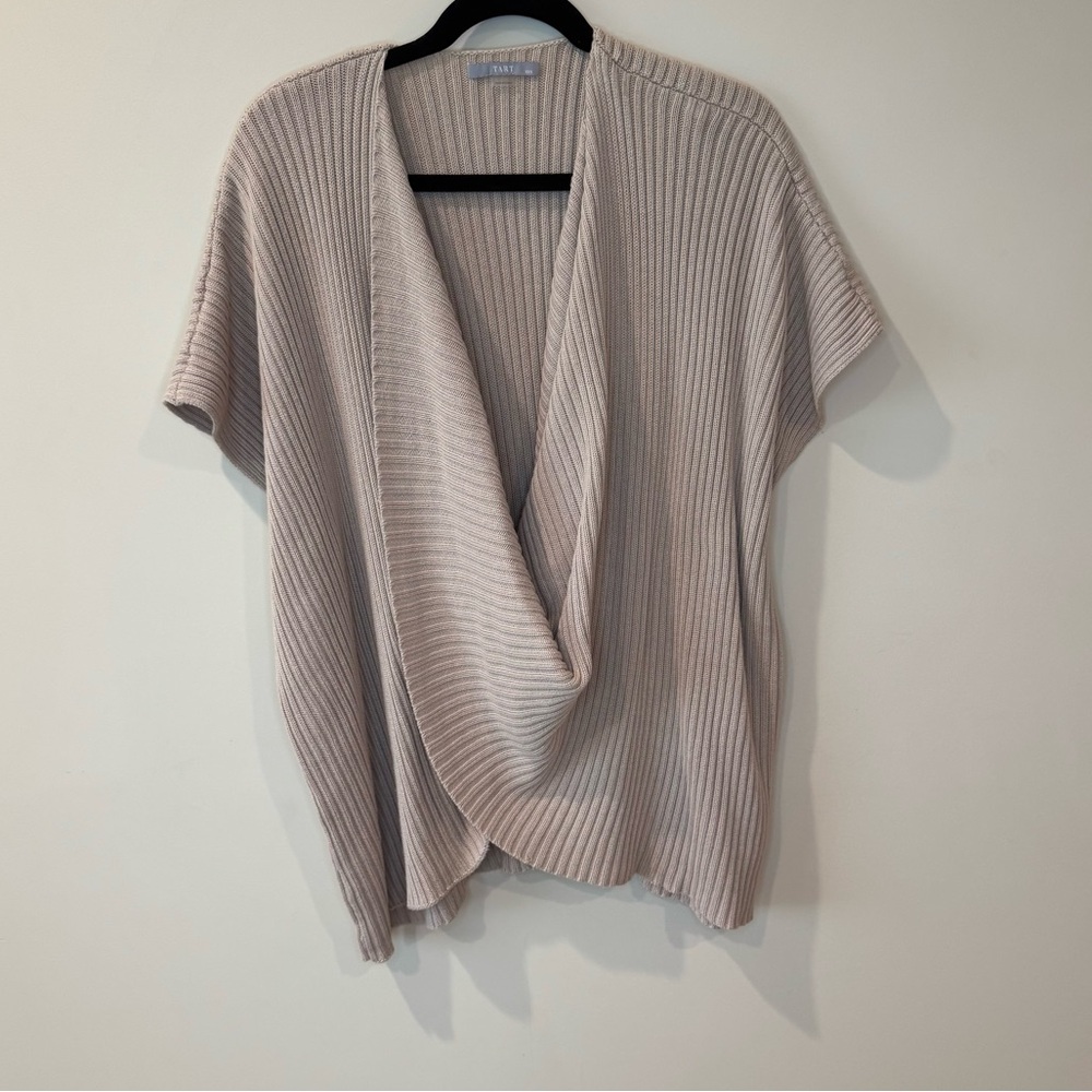 Tart Chic Beige Women's Ribbed Knit‎ Poncho